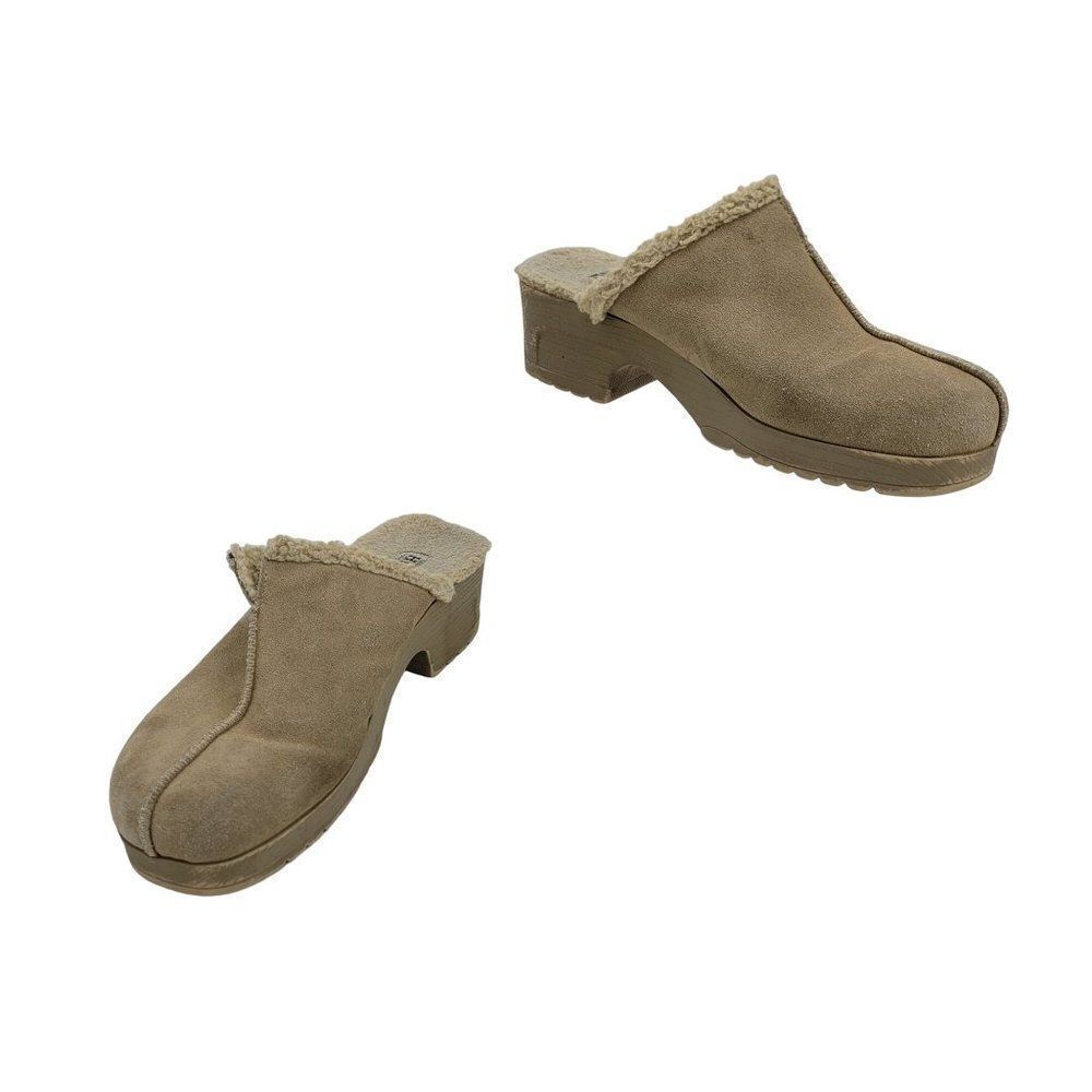 High Sierra Women's Clogs Leslie Leather‎ Sherpa Lined Slide On Tan 9.5